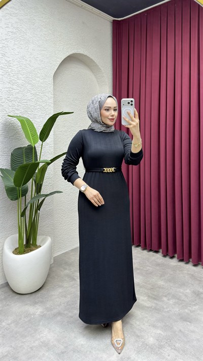 Beyza Elbise 3427 Siyah
