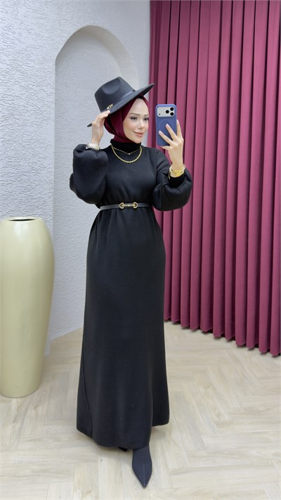 Buse Elbise 3048 Siyah