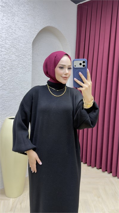 Buse Elbise 3048 Siyah