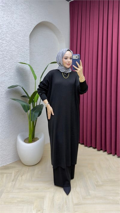 Çiçek Merserize Takım 0622 Siyah