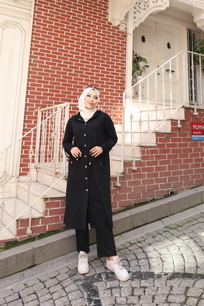 Çıt Çıt Detaylı İki İplik Takım 2008 Siyah