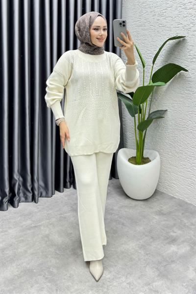 Elissa Taşlı Triko Takım 1109 Taş