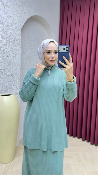 Esra Etekli Takım 1001 Mint Yeşil