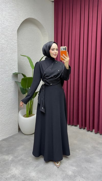 Feyza Elbise 6428 Siyah