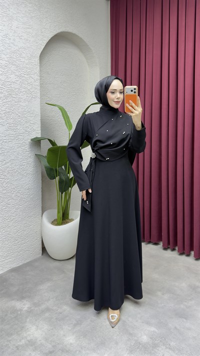 Feyza Elbise 6428 Siyah