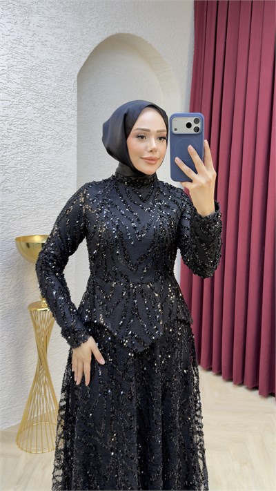 Hazal Abiye 1028 Siyah