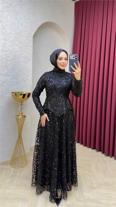 Hazal Abiye 1028 Siyah