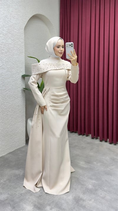Hürrem Degaje Detay Abiye 8090 Taş