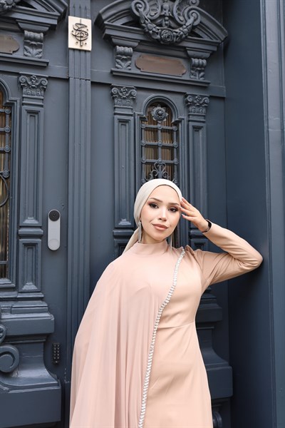 Lidya Pelerinli Abiye 8055 Vizon