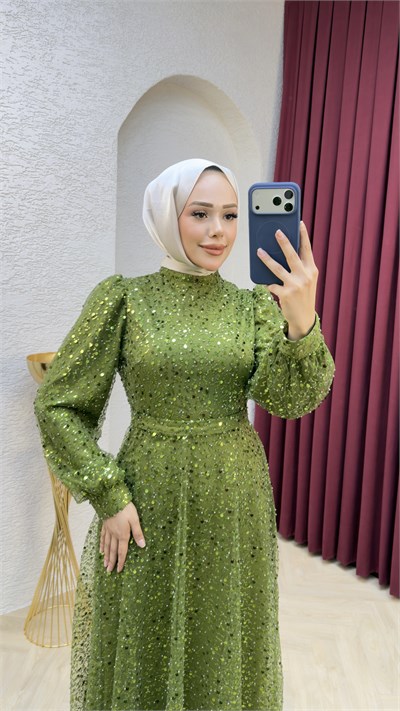 Maral Pullu Abiye 6653 Haki