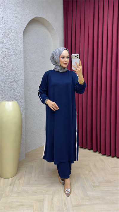 Merve Pantolonlu Takım 2723 Lacivert