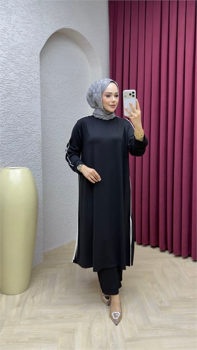Merve Pantolonlu Takım 2723 Siyah