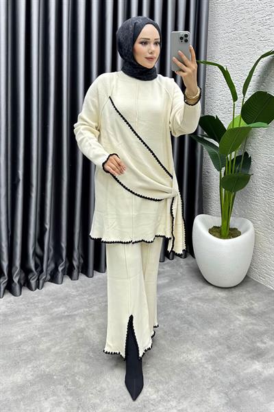 Nil Şal Detay Triko Takım 1206 Taş