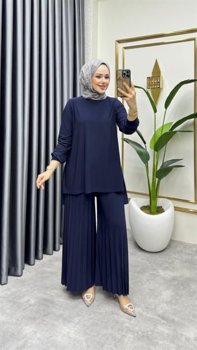 Pantolonu Piliseli Berilyum Takım 5033 Lacivert