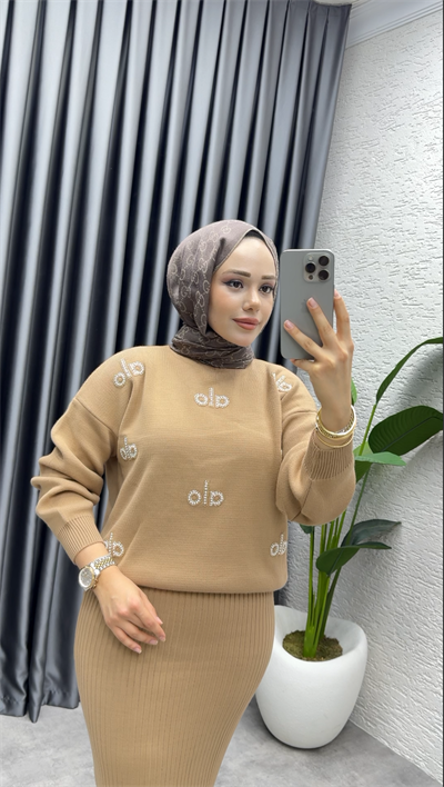 Rana Bolero Triko Takım 1021 Latte