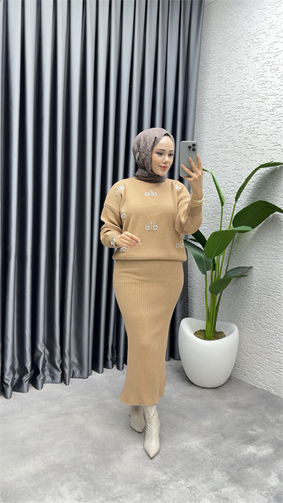 Rana Bolero Triko Takım 1021 Latte
