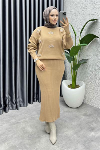 Rana Bolero Triko Takım 1021 Latte