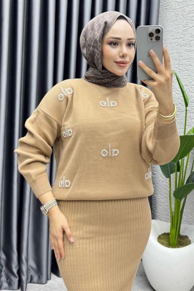 Rana Bolero Triko Takım 1021 Latte