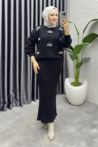 Rana Bolero Triko Takım 1021 Siyah
