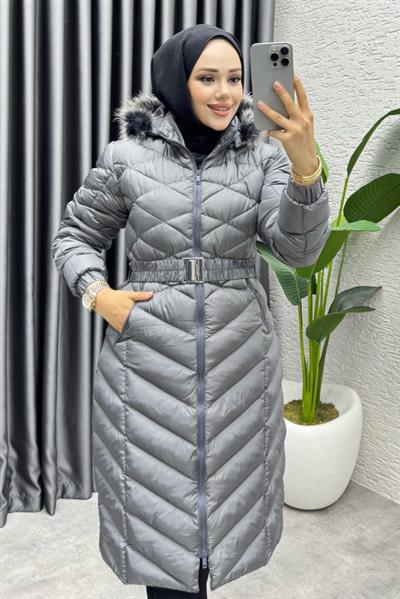Royal Kapitone Şişme Mont 4033 Gri