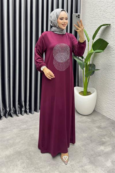 Sarnıç Elbise 3443 Bordo