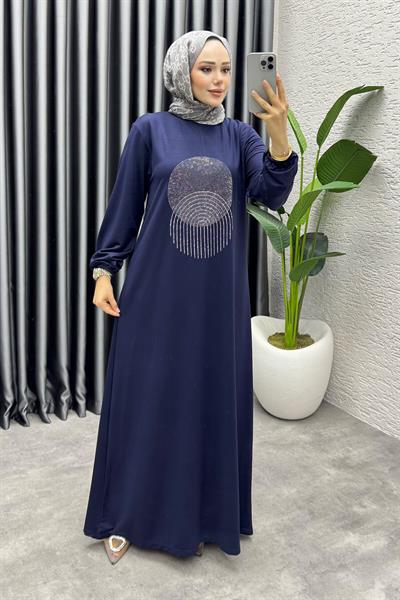 Sarnıç Elbise 3443 Lacivert