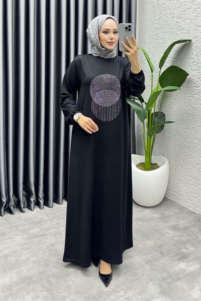 Sarnıç Elbise 3443 Siyah