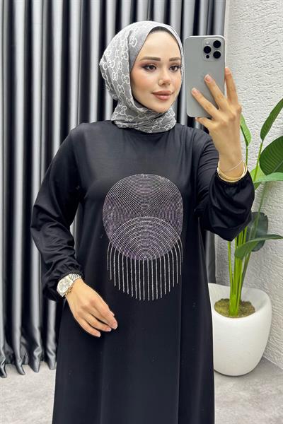 Sarnıç Elbise 3443 Siyah