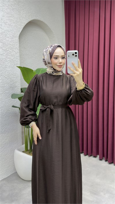 Selin Elbise 1025 Kahverengi