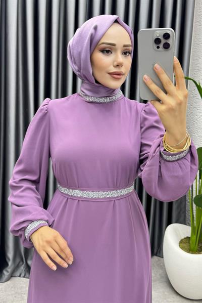 Seren Şifon Abiye 1005 Lila