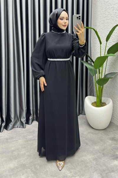 Seren Şifon Abiye 1005 Siyah