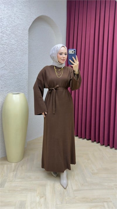 Şura Elbise 3049 Kahve