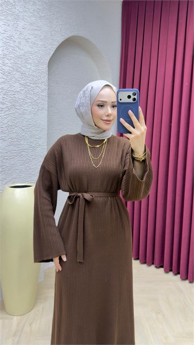 Şura Elbise 3049 Kahve