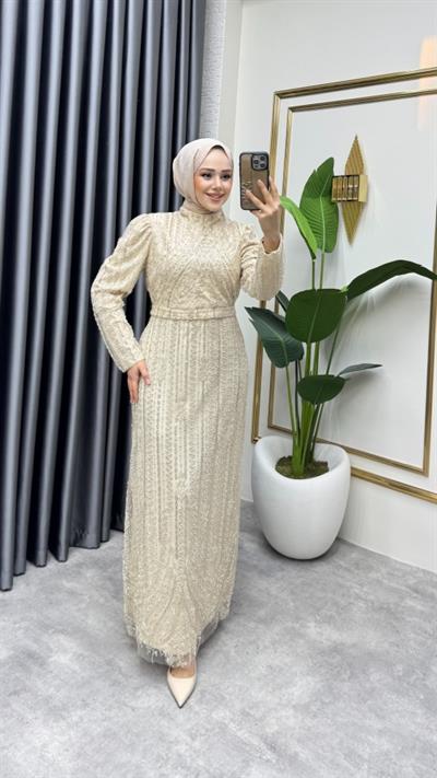 Taş İşlemeli Kalem Abiye 6620 Taş