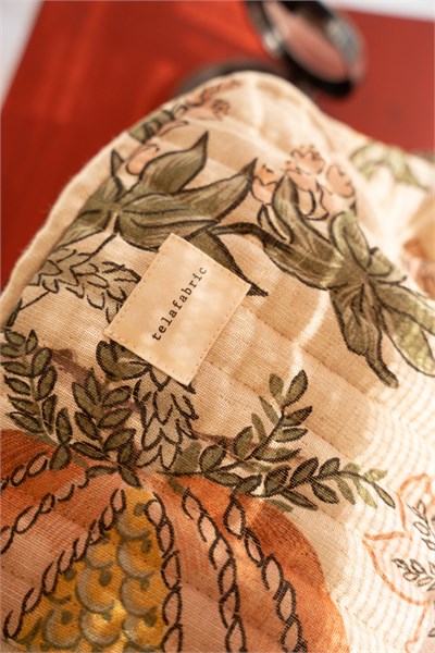 DESENLİ KETEN MAKYAJ ÇANTASI & CLUTCH