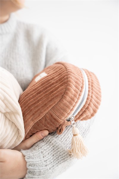 ORGANİK PAMUK KADİFE MAKYAJ ÇANTASI & CLUTCH – TARÇIN