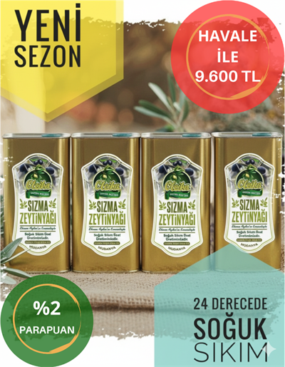 OLEİKA 4 ADET 5 LİTRE SOĞUK SIKIM NORMAL HASAT DOĞAL SIZMA ZEYTİNYAĞI