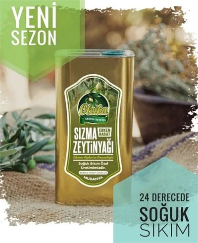 TÜKENDİ!!! OLEİKA 5 LİTRE ERKEN HASAT DOĞAL SIZMA ZEYTİNYAĞI