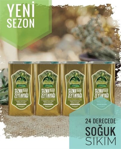YEPYENİ SEZON! OLEİKA 4 ADET 5 LİTRE ERKEN HASAT DOĞAL SIZMA ZEYTİNYAĞI