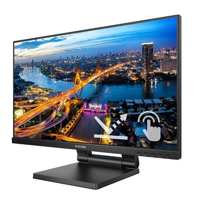 21.5 PHILIPS 222B1TC/00 IPS 4MS 75MHZ 1XVGA 1XHDMI 1XDP 1XUSB 3.2 FHD 1920X1080 HOPARLÖR DOKUNMATİK EKRAN VESA SİYAH