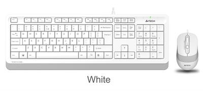 A4 Tech F1010 Q Usb Beyaz Fn-Mm Klv+Optik Mouse Set