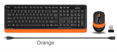 A4 Tech Fg1010 2.4G Turuncu Q Fn-Mm Klv+Optik Mouse Set