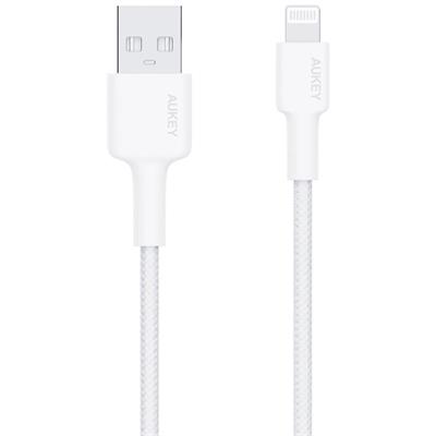 AUKEY CB-BAL7-WH NAYLON ÖRGÜLÜ USB-A LİGHTNİNG KABLOSU 0.9MT
