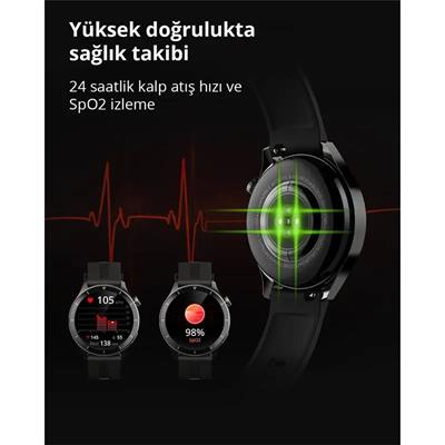 AUKEY SW-2P-GY AKILLI SAAT 3.7CM LCD BLUETOOTH ÇAĞRI SAĞLIK GÖZETİMİ SPOR BİLDİRİMLERİ IP67 GRİ