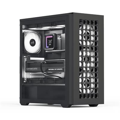 Aerocool D502A 4x12cm A-RGB Fanlı, Şık Mesh Ön Panel, Tempered Cam Yan Panel, USB Type-C, ATX