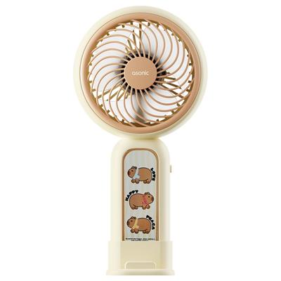 Asonic AFN20 Krem 250mAh Dahili Pil Elde Taşınabilir Masaüstü Usb Fan Şarjlı Type-c Şarj