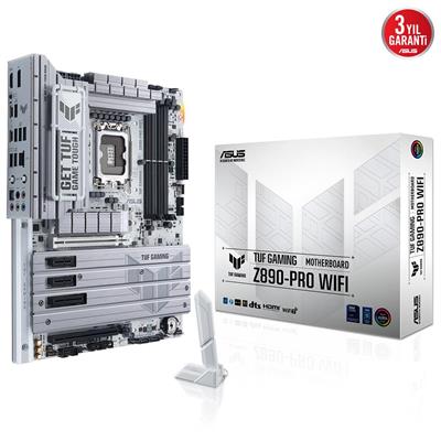 Asus Tuf Gaming Z890-PRO WIFI Intel LGA1851 Z890 DDR5 9066+MHz(OC) ATX Gaming (Oyuncu) Anakart