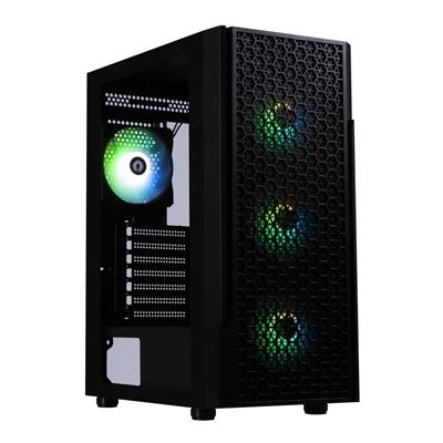 Bitfenix Proton 4F-BLACK 600W 80+ PSU 4x120mm FRGB Fan ATX Temperli Cam Siyah Gaming (Oyuncu) Kasa