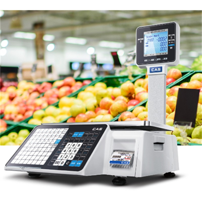 CAS CL3000 30KG 202DPI DİREKT TERMAL ETHERNET LCD EKRAN BOYUNLU BARKODLU TERAZİ