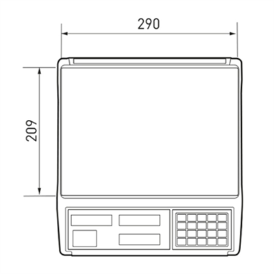 CAS ER JR 15KG LCD EKRAN BOYUNSUZ FİYAT HESAPLAMALI TERAZİ